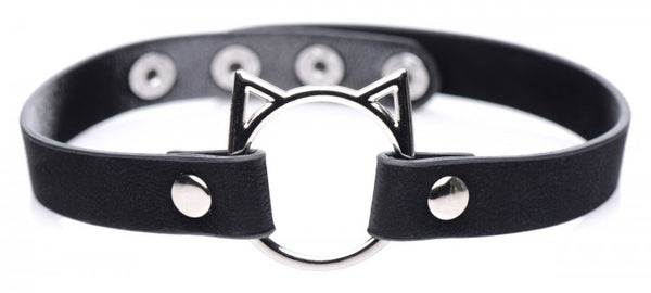 Master Series Kinky Kitty Ring Slim Choker Black out End Apr