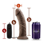 Dr. Skin Dr. Joe 8in Vibrating Cock W- Suction Cup Chocolate - iVenuss