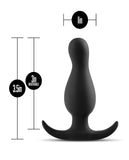 Anal Adventures Platinum Curve Plug Black - iVenuss