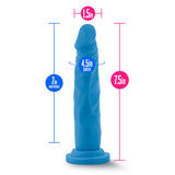 Neo 7.5 Dual Density Cock Neon Blue " - iVenuss