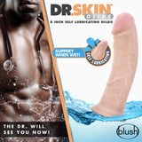 Dr. Skin Glide 8 Self Lubricating Dildo Vanilla "