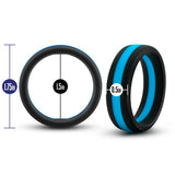 Performance Silicone Go Pro Cock Ring Black-blue-black - iVenuss