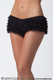 Ruffle Shorts W-back Bow Black O-s - iVenuss