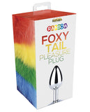 Rainbow Foxy Tail W-stainless Steel Butt Plug - iVenuss