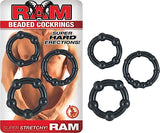 Ram Beaded Cockrings Black - iVenuss
