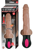 Natural Realskin Hot Cock #2 Brown Vibrating Dildo - iVenuss
