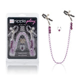 Nipple Play Clamps Purple Chain - iVenuss