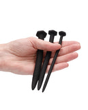 Silicone Screw Plug Set Urethral Sounding Black