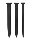 Silicone Rugged Nail Plug Set Urethral Sounding Black