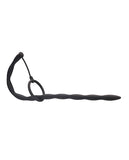 Silicone Plug & Cock Ring Set Urethral Sounding Black