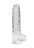 Realcock Crystal Clear Dildo W- Balls 9in