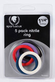 Cock Rings Nitrile 5pc Rainbow - iVenuss