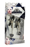 Master Series Charmed Heart Padlock Nipple Clamps - iVenuss