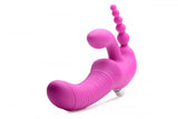 Strap U Regal Rider Vibrating Strapless Strap On Triple G Dildo - iVenuss