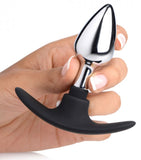 Master Series Dark Invader Metal & Silicone Anal Plug Small - iVenuss