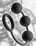 Tom Of Finland Silicone Cock Ring W-3 Weighted Balls - iVenuss