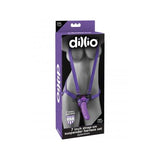 Dillio 7 Strap On Suspender Harness Set Purple "